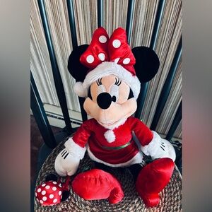 Disney Parks Santa Minnie Mouse With Polka Dot Minnie Ears Purse/Ornament